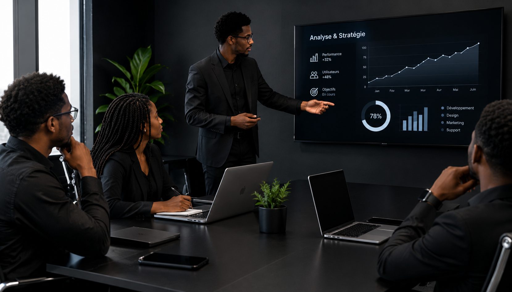 L’équipe InnovaDEV en réunion d’analyse et de stratégie